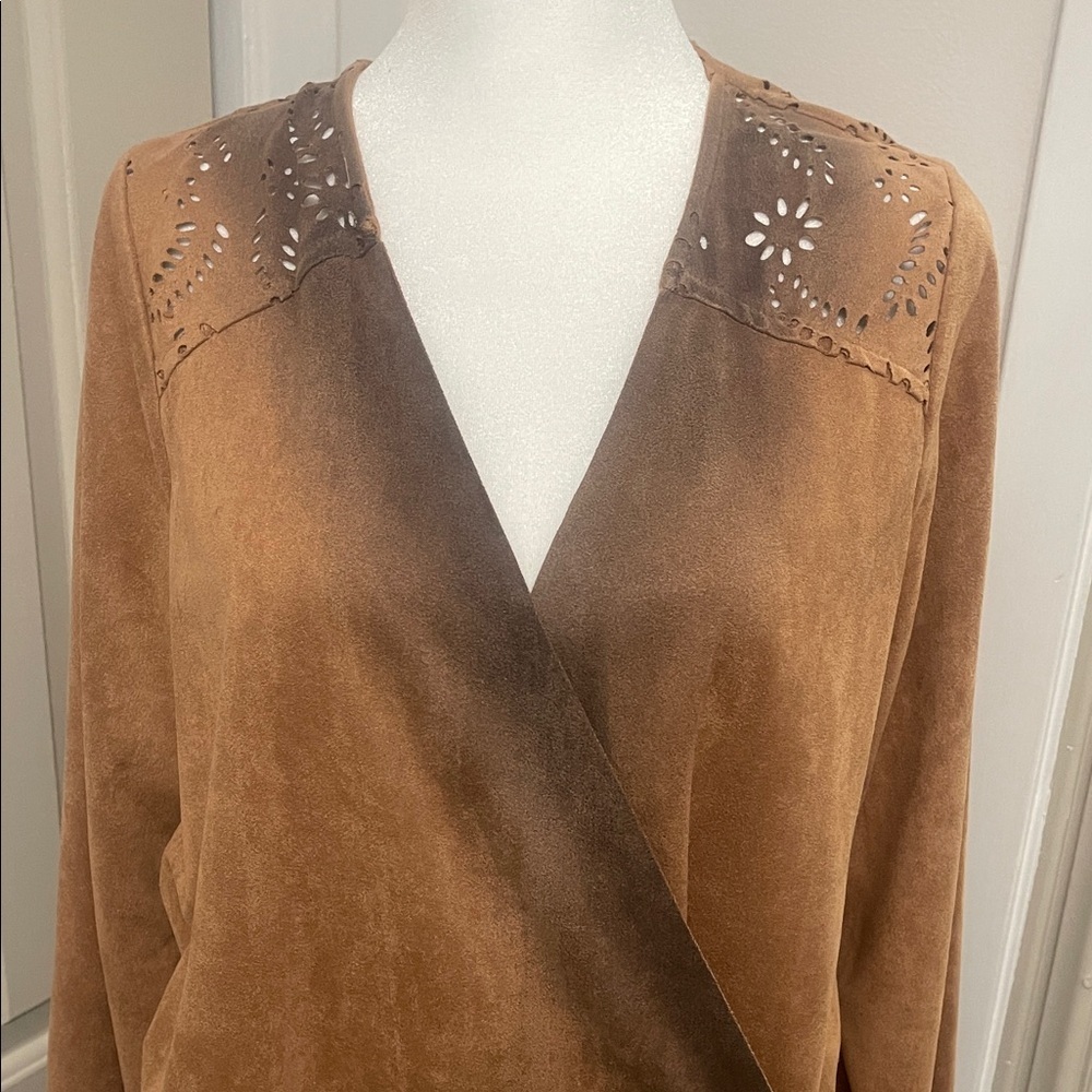 Love Riche Brown Ombre Cape Jacket - Picture 5 of 14